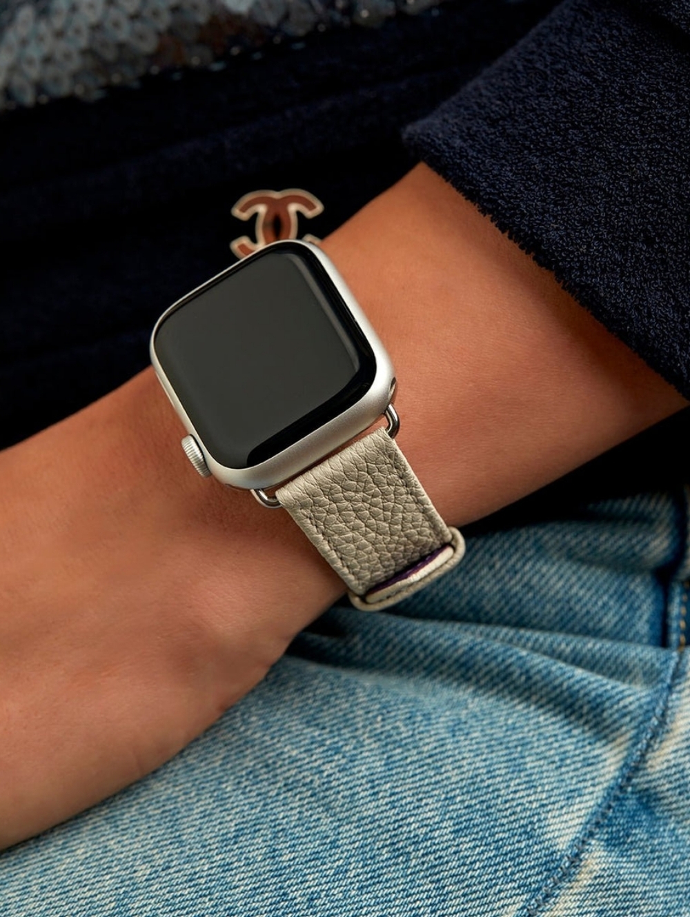 CHALONNE  'Gelato in Earl Gray' Apple Watch Strap 38mm-41mm
